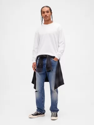 Tricou pentru bărbați GAP LONGSLEEVE TEE 838354-03 ALB OPTIC