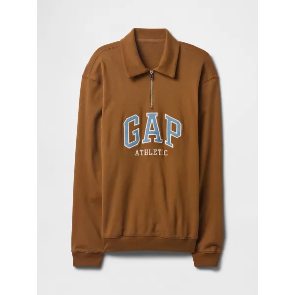  Hanorac pentru bărbați GAP POLO HALF ZIP SWEATSHIRT 744734-00 MARO STRĂLUCITOR 