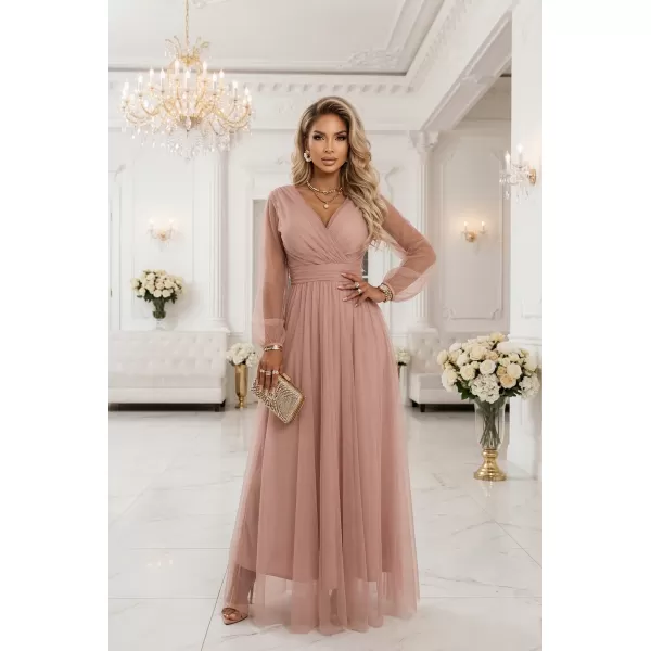  Rochie NUMOCO 664-1 ROZ PUDRA 