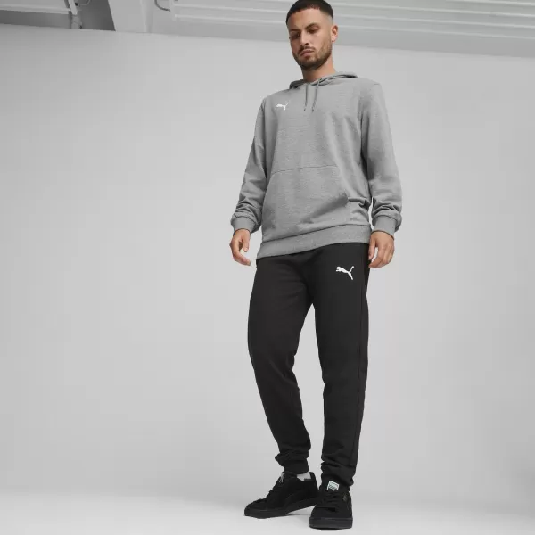  Panoul pentru bărbați PUMA TEAMGOAL CASUALS HOODY 658618_33 HEATHER GRI MEDIU/ALB 