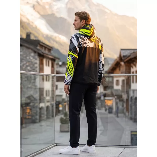  Jachetă softshell premium pentru bărbați ALTISPORT VOJ/ALM039JACK01 NEGRU SI GALBEN 