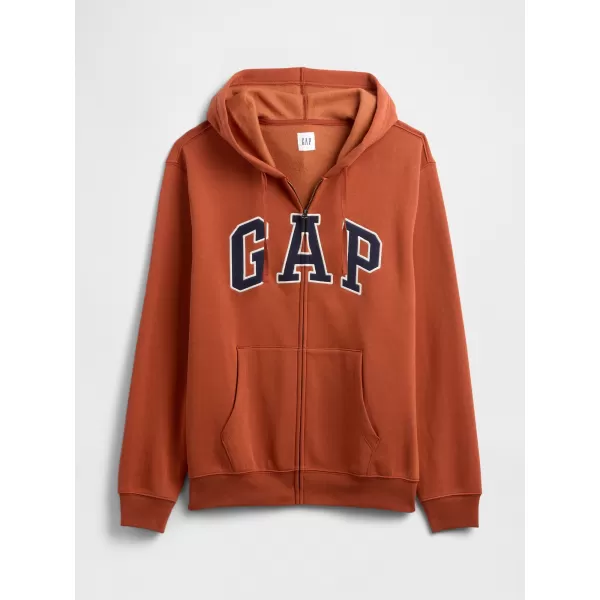  Hanorac pentru bărbați GAP LOGO HOODIE ZIP 674144-26 CONDIMENT DE CUPRU 