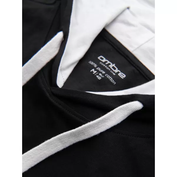  Tricou pentru bărbați OMBRE OM-TSCT-0256 NEGRU 