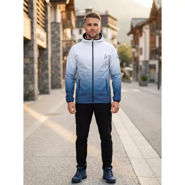  Jachetă softshell premium pentru bărbați ALTISPORT VOJ/ALM126JACK01 BLEUMARIN/ALB 