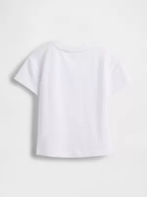 Tricou pentru copii GAP ORIGINAL LOGO TEE 779644-04 ALB OPTIC