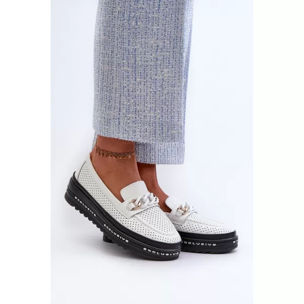  Mocasini de dama S.BARSKI LR618 ALB 