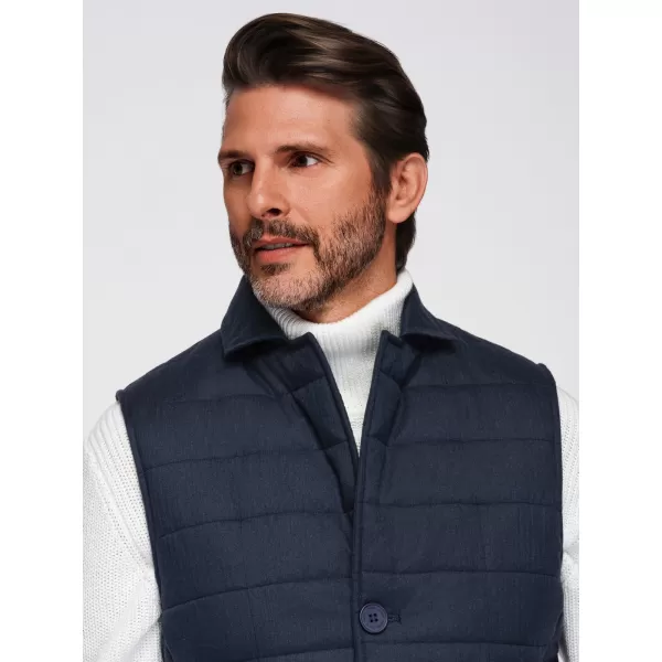  Vesta pentru bărbați OMBRE OM-JAVJ-0275 BLEUMARIN MELANGE 