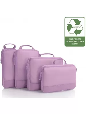 Valiză HEYS Ecotex Compression Packing Cube 4 Pc Set FLOARE DE LILIAC