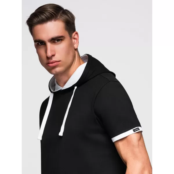  Tricou pentru bărbați OMBRE OM-TSCT-0256 NEGRU 