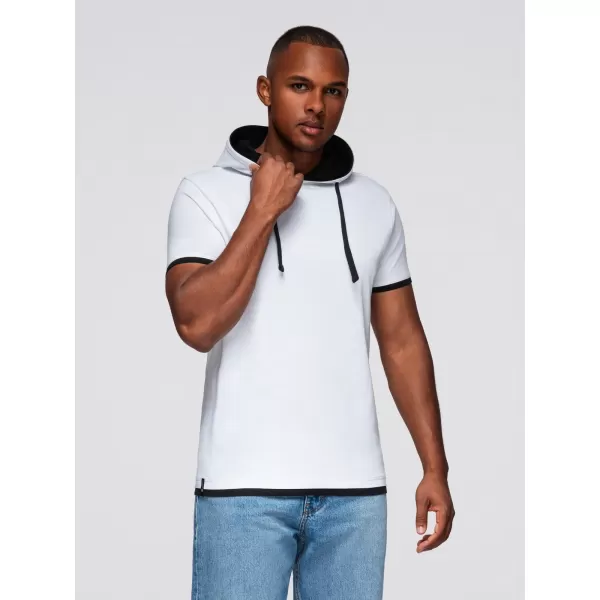  Tricou pentru bărbați OMBRE OM-TSCT-0256 ALB 