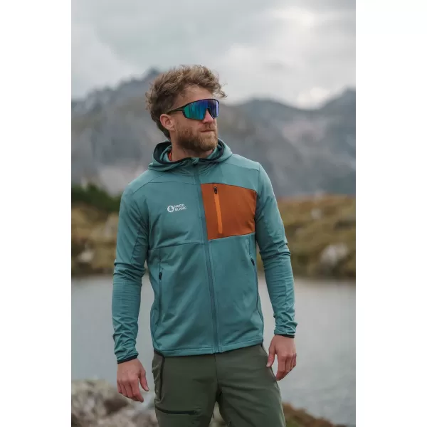  Hanorac powerfleece pentru bărbați NORDBLANC BRACKEN NBWFM8286 VERDE ÎNCHIS 