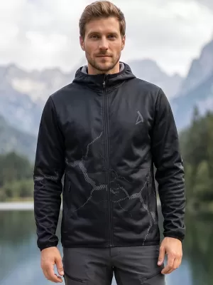 Jachetă softshell premium pentru bărbați ALTISPORT VOJ/ALM129JACK01 GRI NEGRU