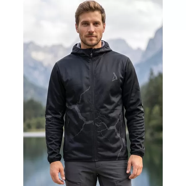  Jachetă softshell premium pentru bărbați ALTISPORT VOJ/ALM129JACK01 GRI NEGRU 