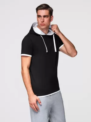 Tricou pentru bărbați OMBRE OM-TSCT-0256 NEGRU
