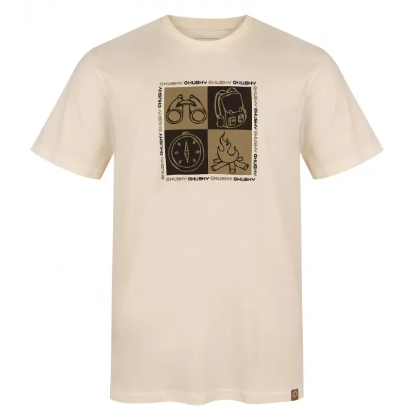  Tricou pentru bărbați HUSKY TEE SQUARE M BEJ 