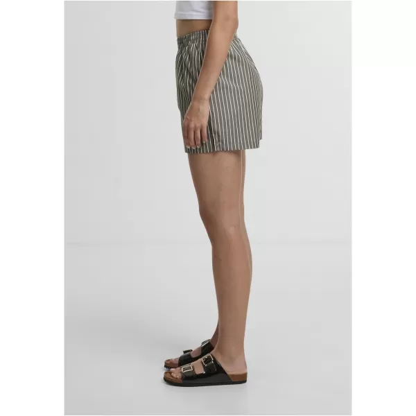  Pantaloni scurți de damă URBAN CLASSICS TB6845 MĂSLINIU/ALB 
