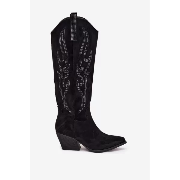  Pantofi de dama cu toc BOTO JOVINA 38555 NEGRU 
