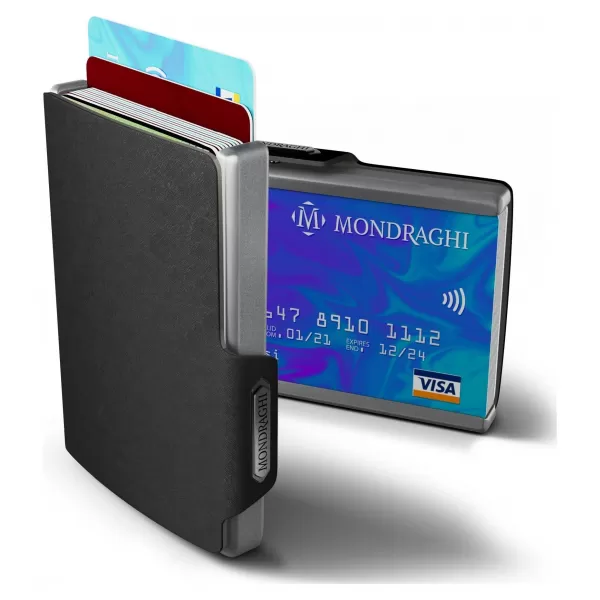  Portofel MONDRAGHI SAFFIANO NEGRU 