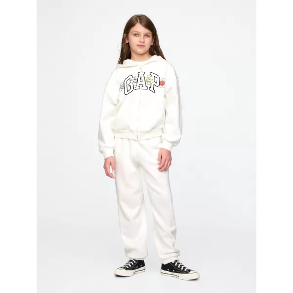  Pantaloni de trening pentru copii GAP LOGO SWEATPANTS 741404-04 NOU ALB 