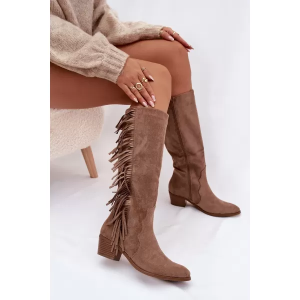  Cizme de dama BOTO FIRLINA 40921 KAKI 