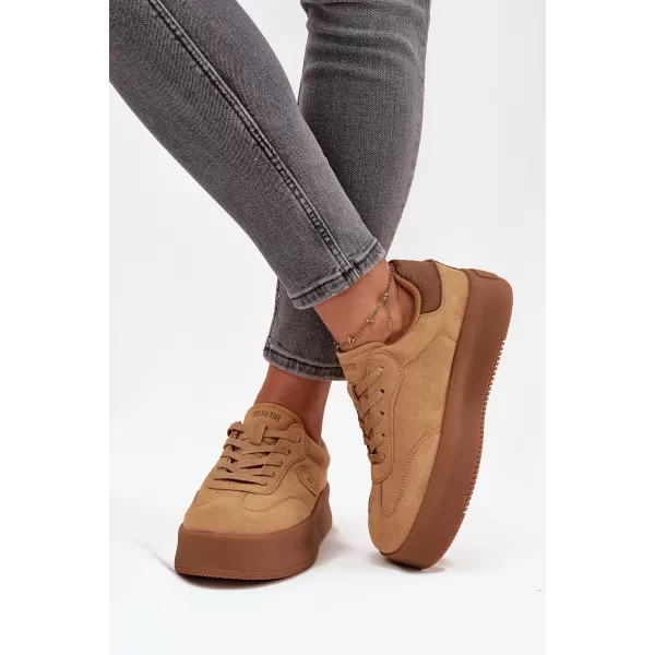  Adidași de damă BIG STAR SS274762 MARO/BEJ Pantofi Big Star 