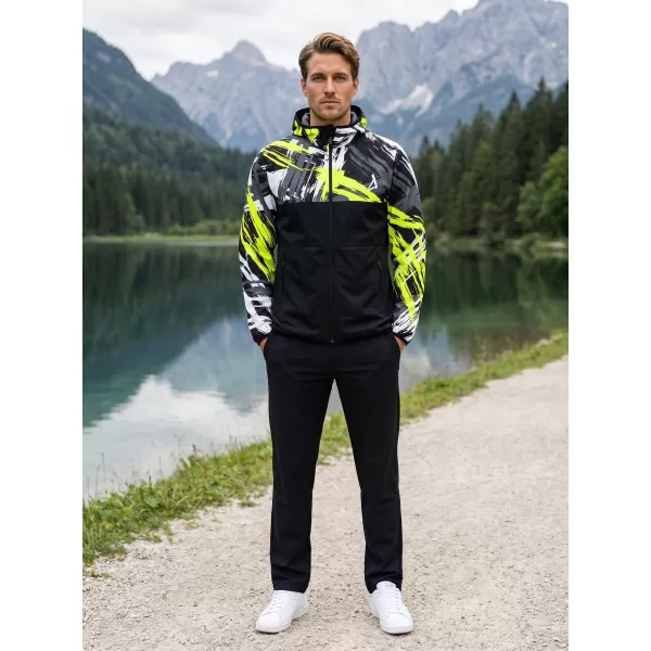  Jachetă softshell premium pentru bărbați ALTISPORT VOJ/ALM039JACK01 NEGRU SI GALBEN 