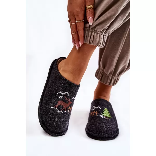  Papuci de damă BIG STAR KK276018 NEGRU/BEJ Pantofi Big Star 