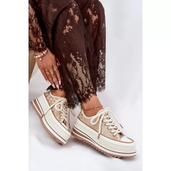  Adidași de damă S.BARSKI BF51-101 BEJ 