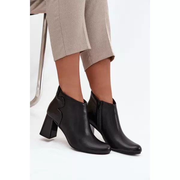  Pantofi de dama cu toc BOTO IVESSARA 39751 NEGRU 