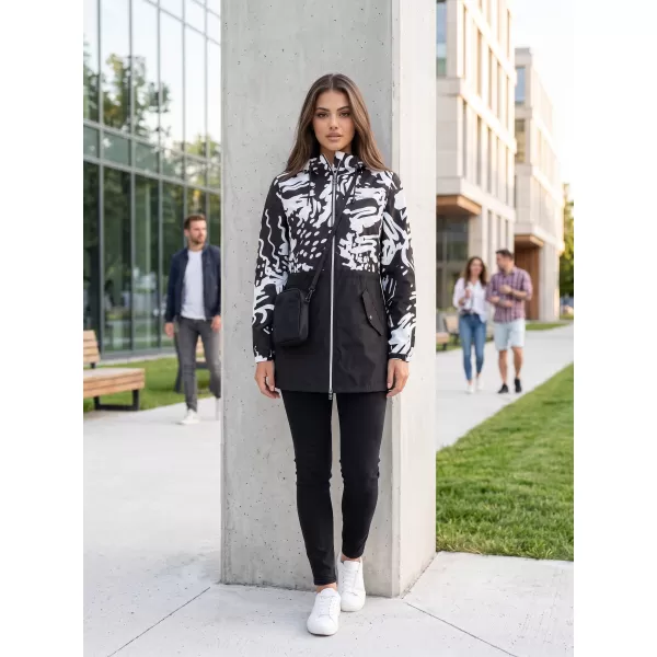  Geaca de dama KIXMI ZIANA NEGRU/ALB 