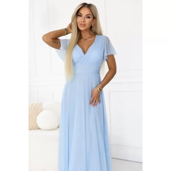  Rochie NUMOCO 635-6 ALBASTRU AZURIU 