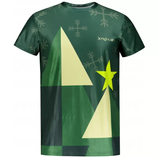  Cămașă de Crăciun pentru bărbați premium ALTISPORT VOJ/ALMVN11TR06 VERDE 
