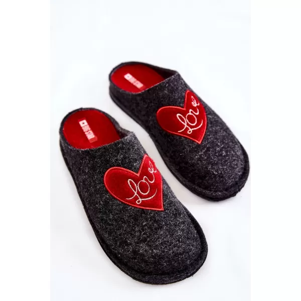  Papuci de damă BIG STAR KK276019 NEGRU/ROȘU Pantofi Big Star 