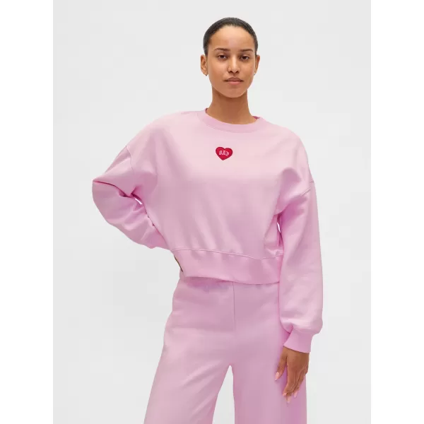  Hanorac de dama GAP CREW CROP SWEATSHIRT 852831-02 ROZ PRIMULA 