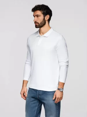 Tricou pentru bărbați OMBRE OM-POBL-0162 ALB