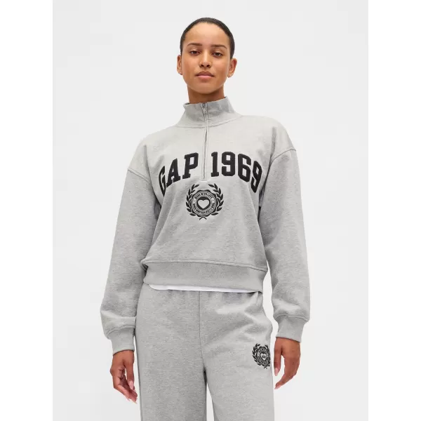  Hanorac de dama GAP LOGO HALF ZIP 852841-04 GRI JALIU 