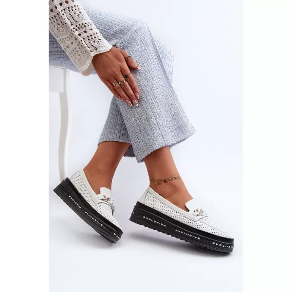  Mocasini de dama S.BARSKI LR618 ALB 
