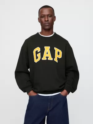 Hanorac pentru bărbați GAP LOGO CREW SWEATSHIRT 616625-02 NEGRU ADEVĂRAT