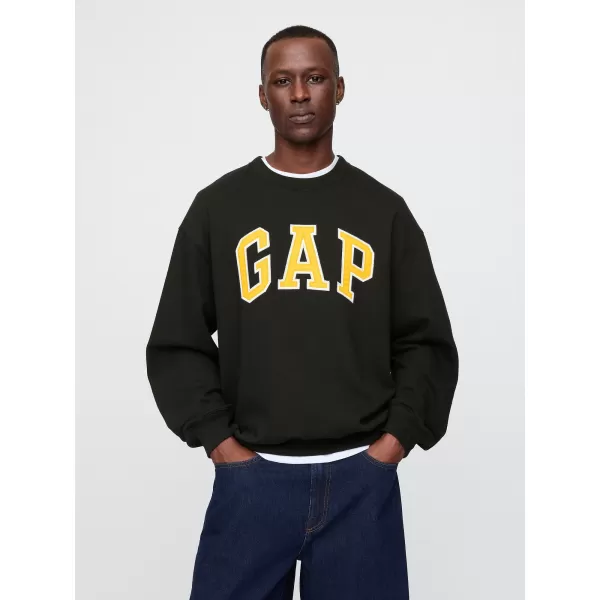  Hanorac pentru bărbați GAP LOGO CREW SWEATSHIRT 616625-02 NEGRU ADEVĂRAT 