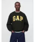 Hanorac pentru bărbați GAP LOGO CREW SWEATSHIRT 616625-02 NEGRU ADEVĂRAT