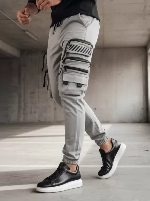 Pantaloni pentru bărbați DSTREET UX4159 GRI ÎNCHIS