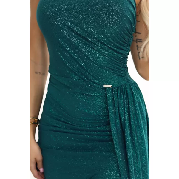  Rochie NUMOCO 600-2 VERDE CU SCLIPICI 