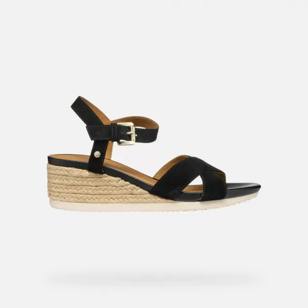  Sandale de dama GEOX ISCHIA CORDA G000706 NEGRU 
