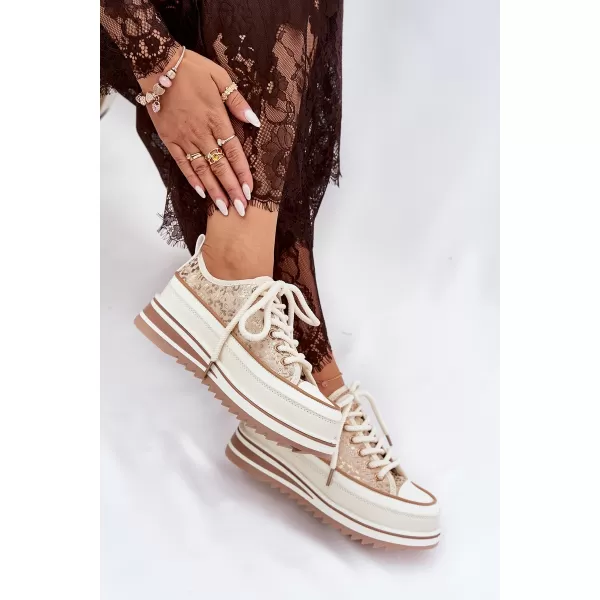  Adidași de damă S.BARSKI BF51-101 BEJ 