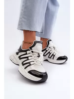 Adidași de damă BOTO ELLERAI 31565 ALB/NEGRU