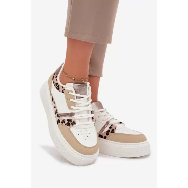  Adidași de damă BIG STAR SS274357 ALB/BEJ Pantofi Big Star 