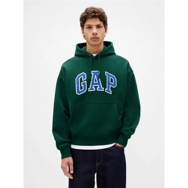  Hanorac pentru bărbați GAP HEAVYWEIGHT LOGO HOODIE PULLOVER 823104-03 VÂNĂTOR ADÂNC 