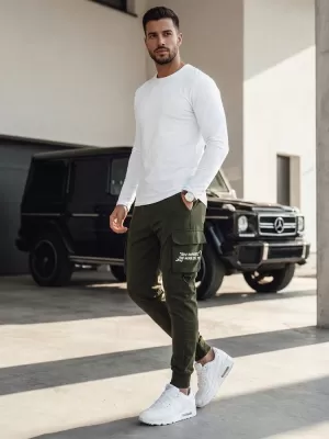 Pantaloni pentru bărbați DSTREET UX4162 VERDE
