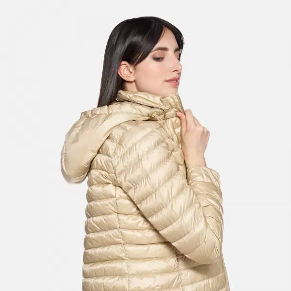  Jachetă de puf de damă GEOX JAYSEN G012393 BEJ 