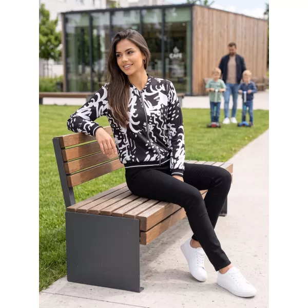  Geaca de dama ALTISPORT HADARIT NEGRU/ALB 